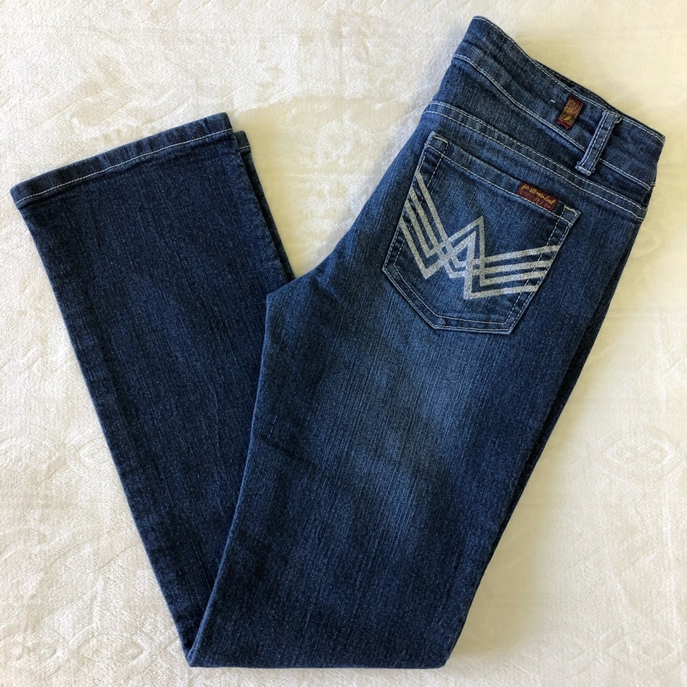 7 For All Mankind Glitter ‘A’ Pocket Sz. 27 Jeans
